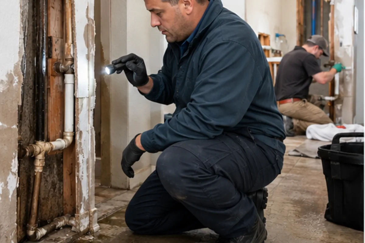 Burst Pipe Water Damage Cleanup Houston for Rooms, Contents, and Building Materials